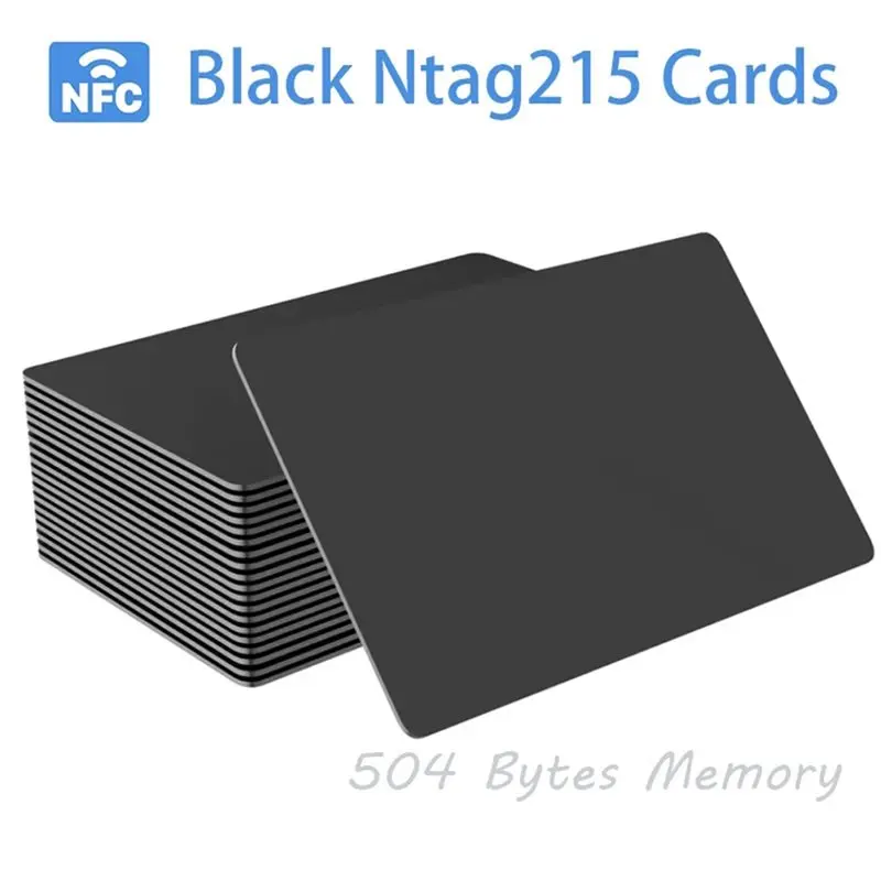 N93RNEW! 215 Card 50PCS Ntag215 Cards PVC Tags Black 504 Bytes Memory Electronic Access Control