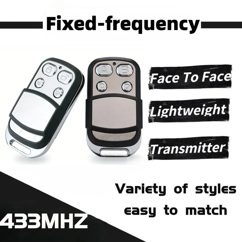 433MHz Universal Copy Remote Control Garage Door Opener 4-Button Handheld Transmitter Smart Home