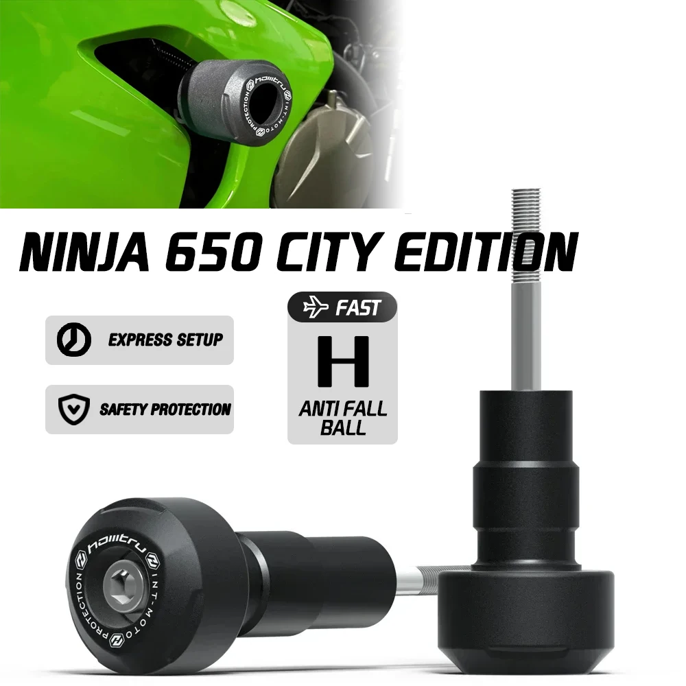 

For 2017-2024 Kawasaki Ninja 650 City Edition Motorcycle Frame Fork Axle Sliding Block Engine Protector Crash Pad Accessories