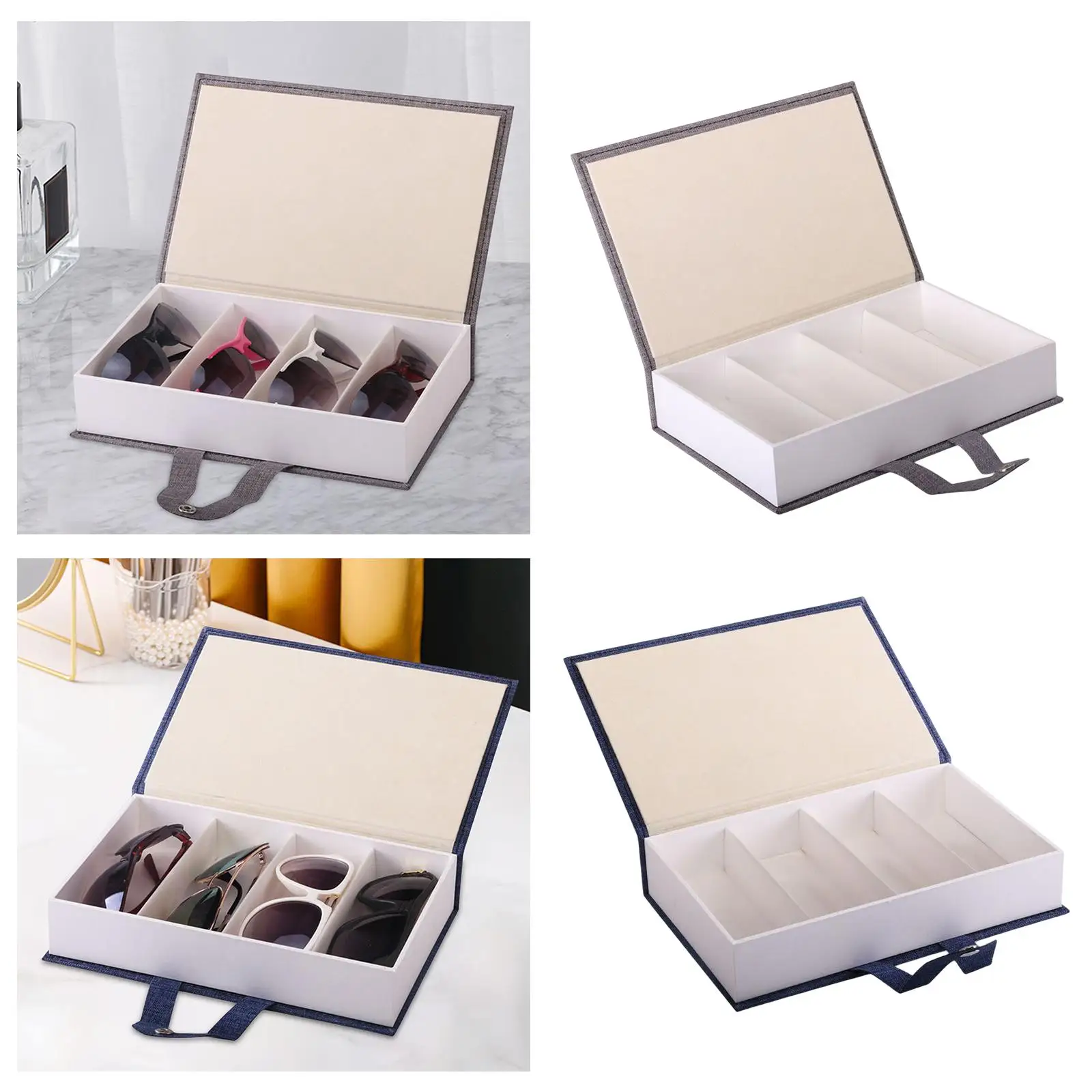 4 Slots Sunglasses Organizer 10.2x6.6x2.1