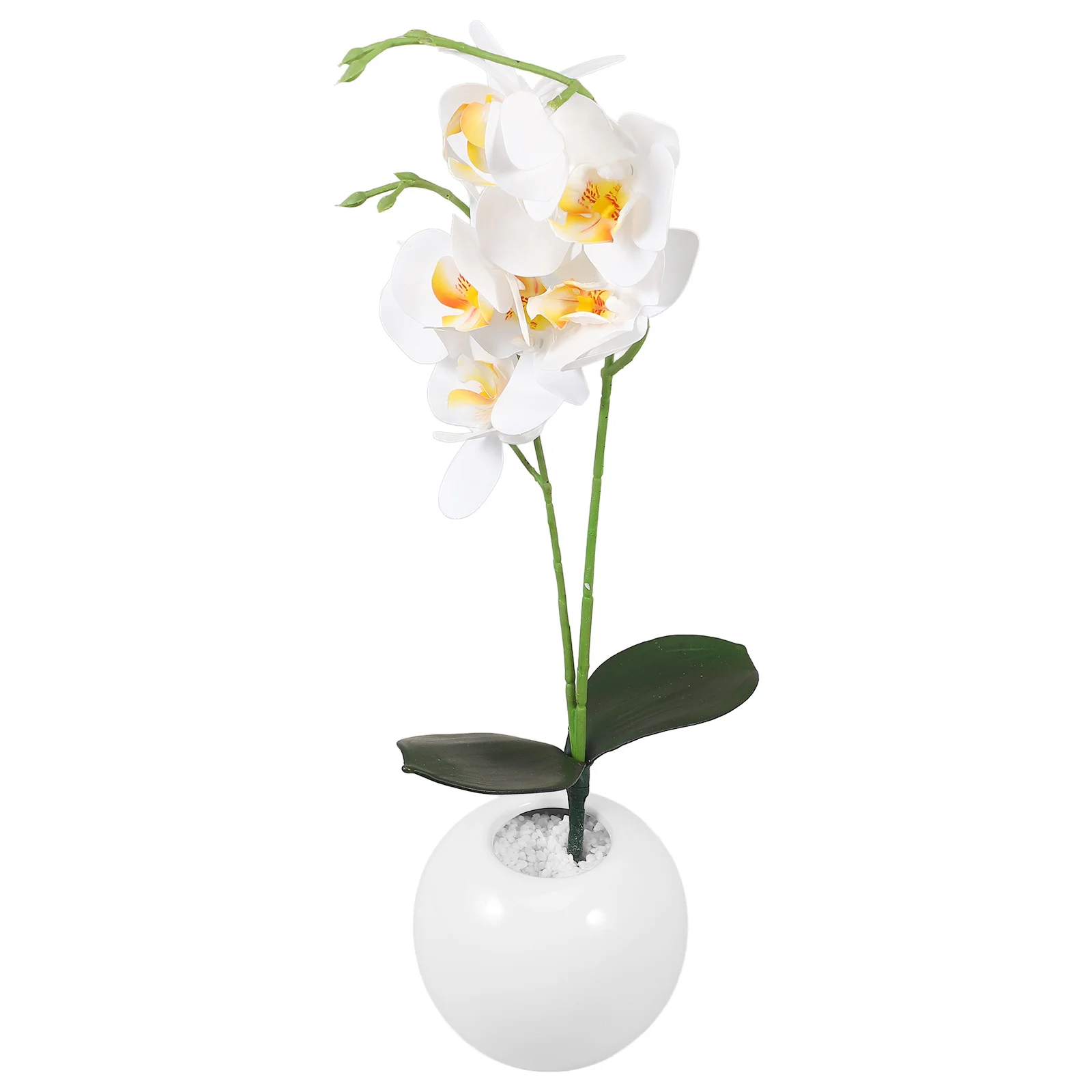 

Simulation Phalaenopsis Bonsai Artificial Fake Plant in Pot Decorative Faux Flower Bonsai for Office Home Tabletop Decor