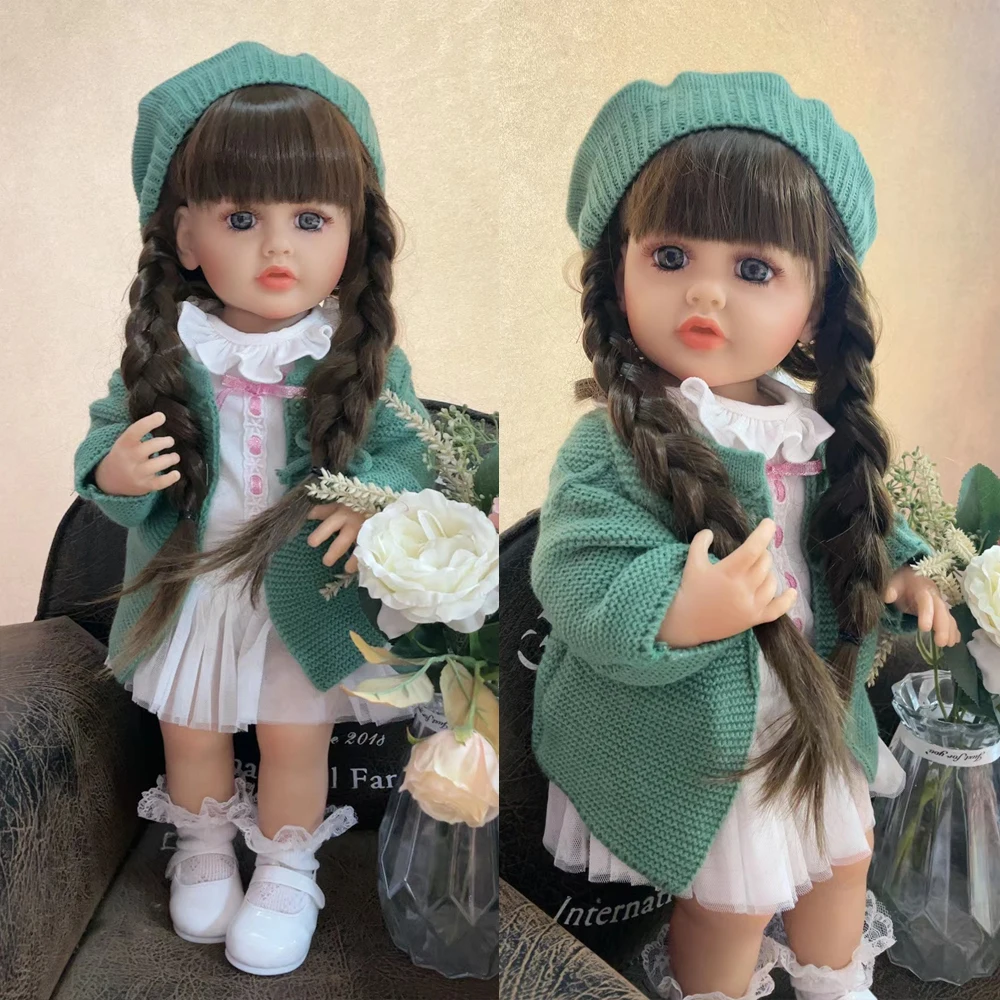 

KEIUMI Full Silicone Vinyl Fashion Reborn Baby Girl Doll 55 cm Newborn Princess Baby Dolls Toddler For Child Birthday XMAS Gifts