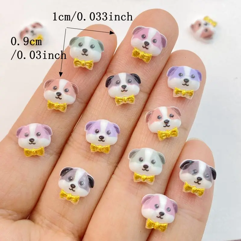 50Pcs New Cute Resin Mini Cartoon Dog Flatback  Jewelry Making Manicure Hairwear Accessorie
