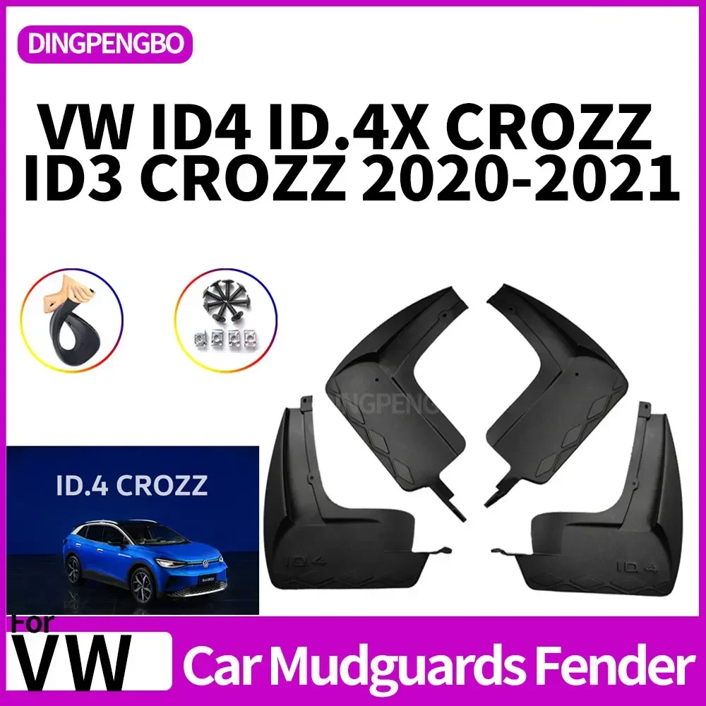 For VW ID4 ID.4X CROZZ ID3 CROZZ 2020-2021 Car Wheel Mud Flaps Mudguards Mudflaps Front Rear Splash Fender Accessories