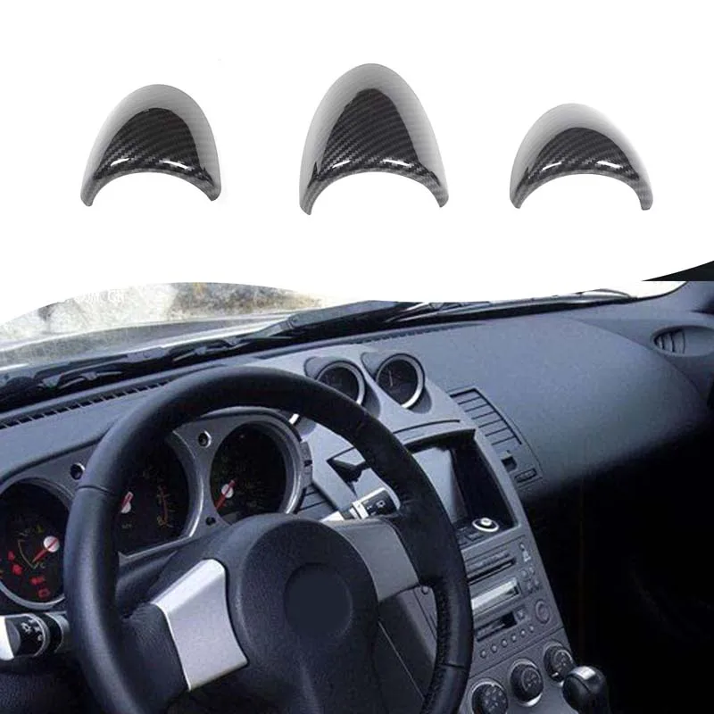 

For Nissan 350Z 2003-2006 Car Dashboard Clock Decorative Ring ABS Carbon Fiber Automotive Modification Accessories
