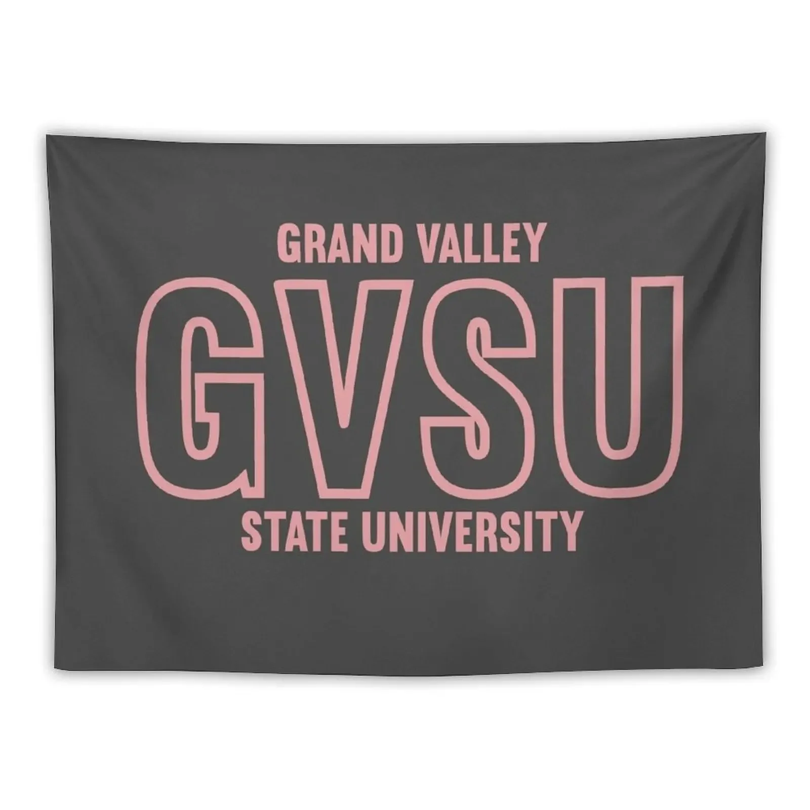 

GRAND VALLEY STATE UNIVERSITY (Block Letter Pink) Tapestry Hanging Wall Aesthetic Room Decoration Tapestry