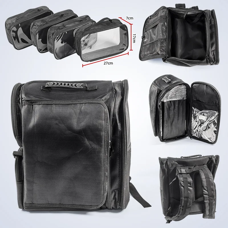 Oxford cloth double-shoulder makeup bag, professional makeup artist's makeup case,