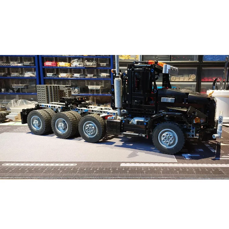 MOC-194724 Klassischer neuer Frachttransportanhänger, Bausteinmodell 1708, Teile, Jungen, Kindergeburtstag, Baustein, Spielzeug, Geschenk