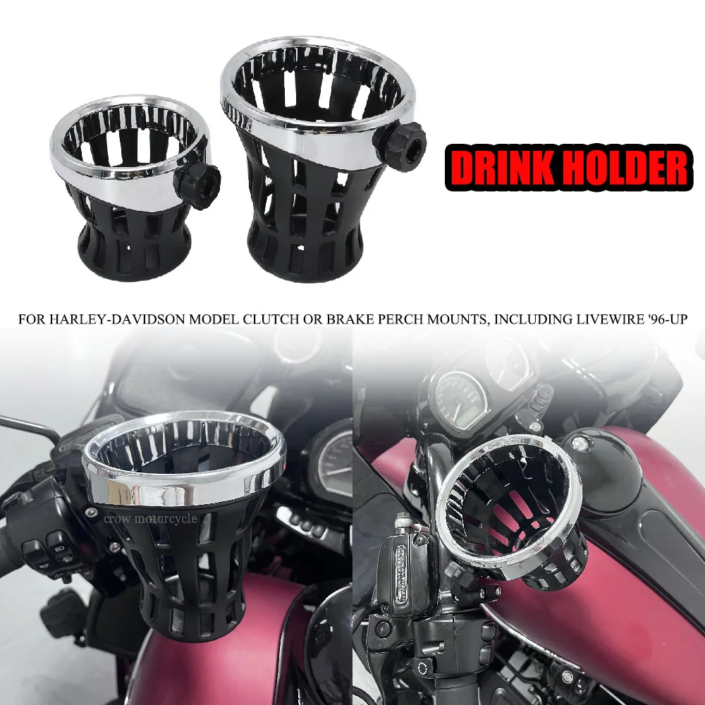 

NewMotorcycle Passenger Water Bottle Drinking Drink Cup Mesh Basket Clutch Brake Holder Bracket For Harley-Davidson FLS Slim2012