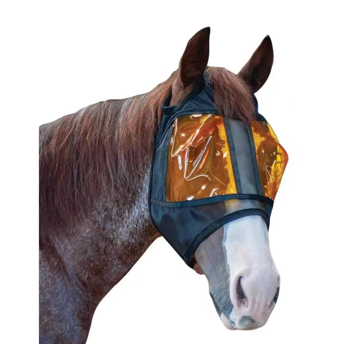 

Anti Mosquito Mask Ear Protection Horse Face Mask Breathable Meshed Horse Ear Cover Anti-Worms Horse Riding Equestrian Equipment