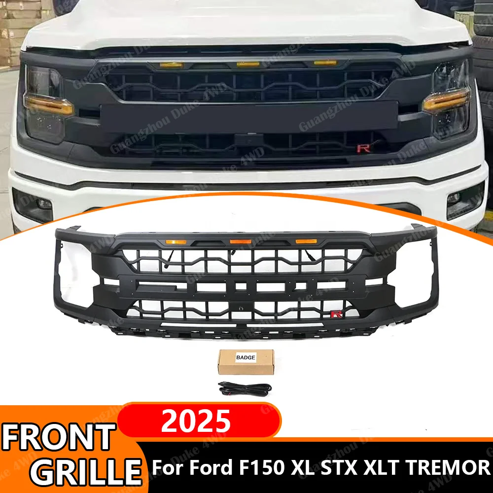 

Car Front Grille Grill For Ford F150 XL STX XLT TREMOR 2025 Front Bumper Grill Raptor Style Car Styling Exterior Accessories