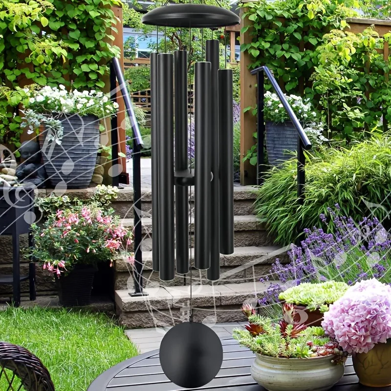 Aluminum Tube Wind Chime Tuned Percussion Outdoor Hanging Decor Garden Patio Courtyard Ornament