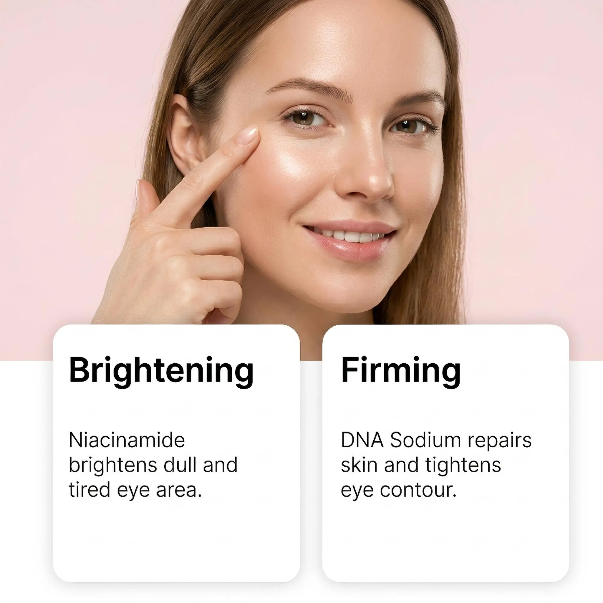 Revive Eye Serum Cream With PDRN Pink Peptides & Niacinamide, Uneven Skin Tone Reduce Puffy Eye Bags Fine Lines Korean Skin Care
