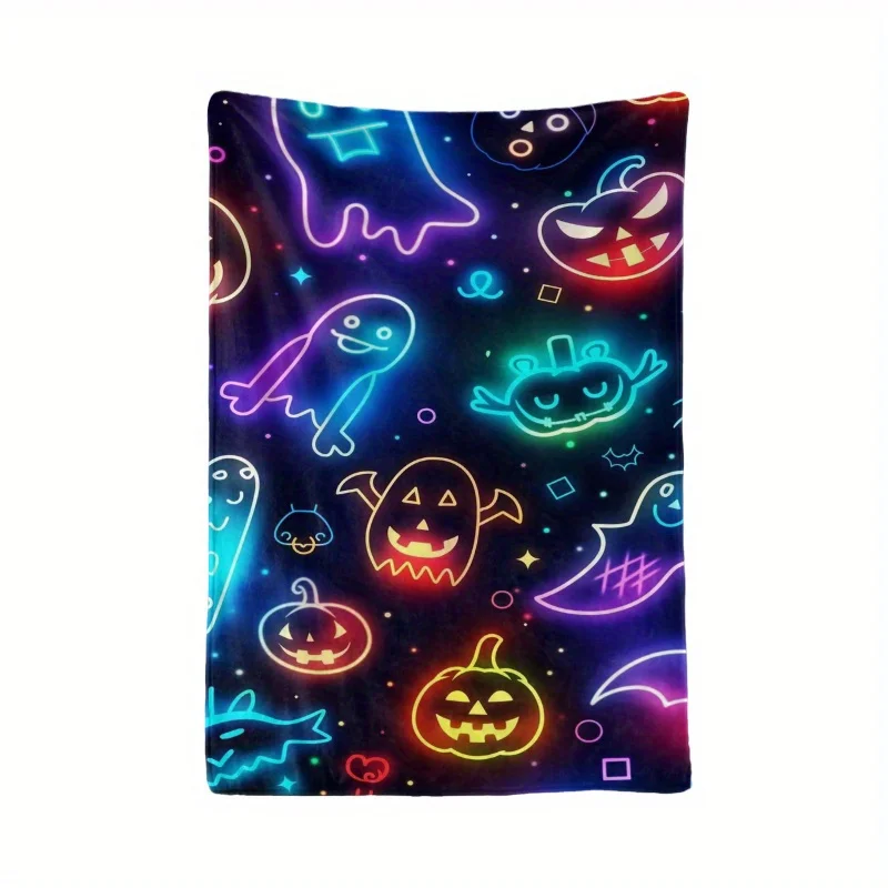 1pc -Themed Digital HD Printed Flannel Blanket, Small Throw Blanket, Blanket, Suitable for All Seasons, Holiday Gift Blanket for