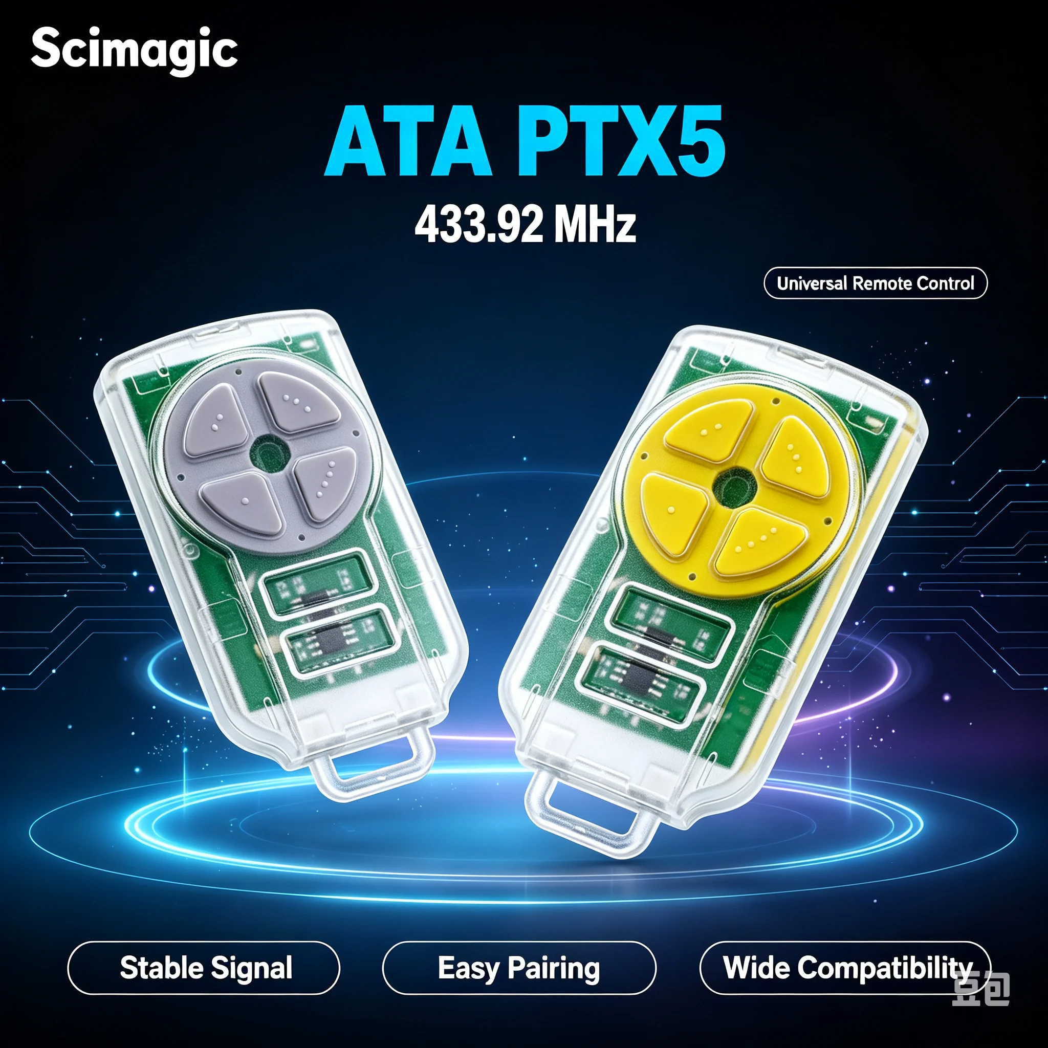 10pcs/pack 4 Buttons ATA PTX5 V2 PTX 5V1 5V2 2V1 2V2 PTX5V1 PTX5V2 Garage Remote Control 433.92MHz Rolling Code Gate Door Opener