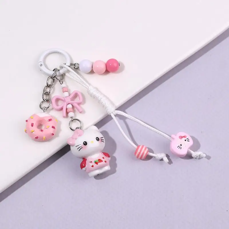 Portachiavi con ciondolo Sanrios Anime Hellokittys Portachiavi con borsa Zaino Portachiavi Accessori pendenti vintage per regalo per ragazze