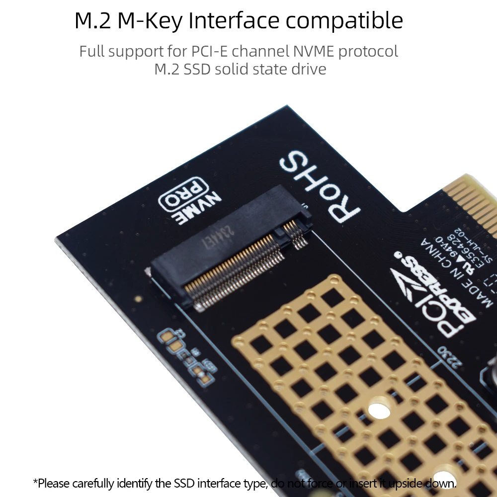 TISHRIC-placa adaptadora M.2 NVME SSD a PCIE3.0 4X, compatible con disco duro 2230/2242/2260/2280, controlador de interfaz de clave M de varios tamaños