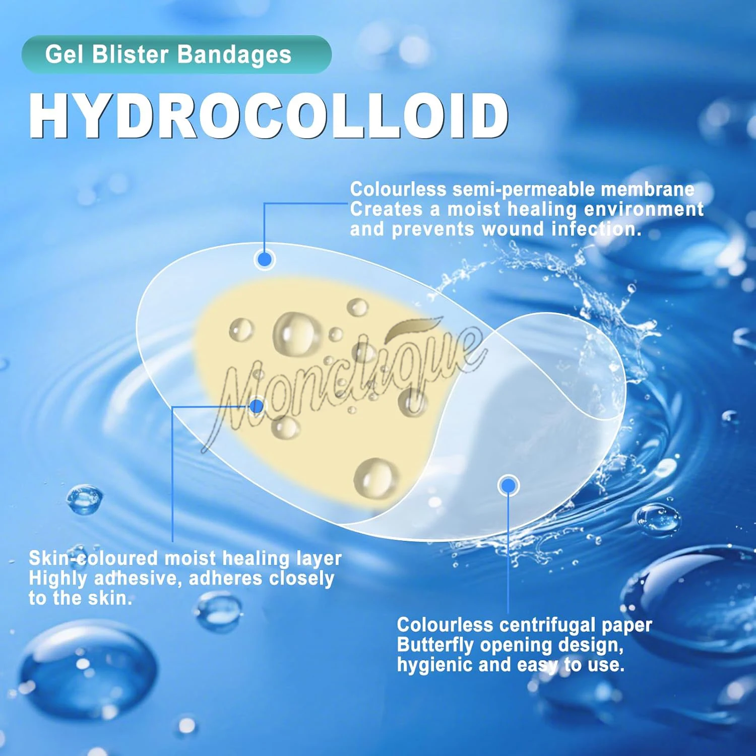 6/12 قطعة هلام الغروانية المائية نفطة التصحيح كعب مكافحة ارتداء مقاوم للماء لزجة خلع الملابس منع كعب نفطة غير مرئية التصحيح العناية بالقدم #3