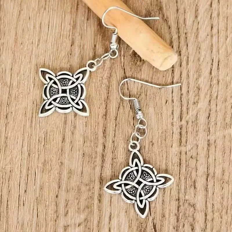 Vintage Witch Knot Earrings Magic Knot Pagan Wicca Symbol Earring For Women Celtic Knot Jewelry Gifts image 5