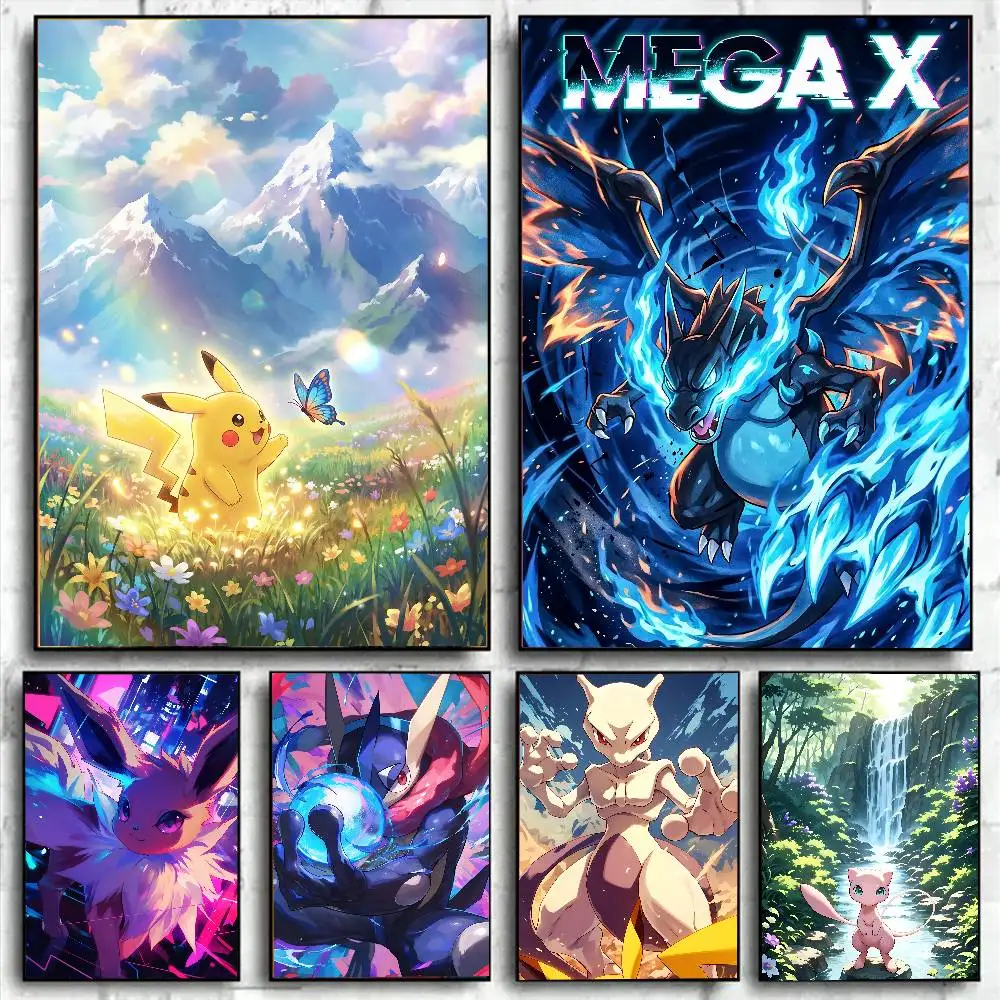 Pokemon Anime Poster Eevee HD Diamond Wall Art Waterproof Print For Bedroom Living Room Home Decor Gift
