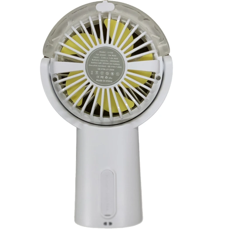 Misting Fan Portable Handheld Fan, 4000Mah Handheld Misting Fan Rechargeable Power Bank,Cooling Water Fan For Travel