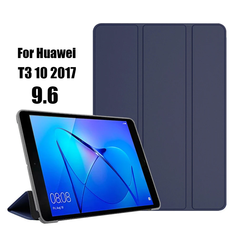 

For Huawei MediaPad T3 10 9.6 inch AGS-W09/L09/L03 Tablet Funda Slim Flip Stand PU Leather Cover for Huawei MediaPad T3 10 Case