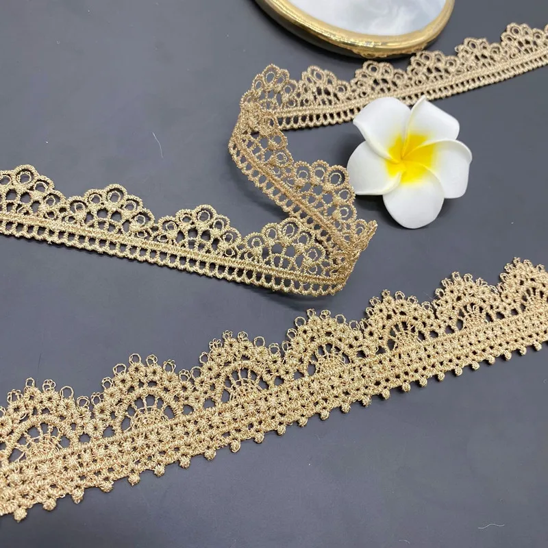 1 Yards Lace Trim Ribbon Embroidered Fabric Webbing Lace Trim Sewing Craft Gift Wrapping