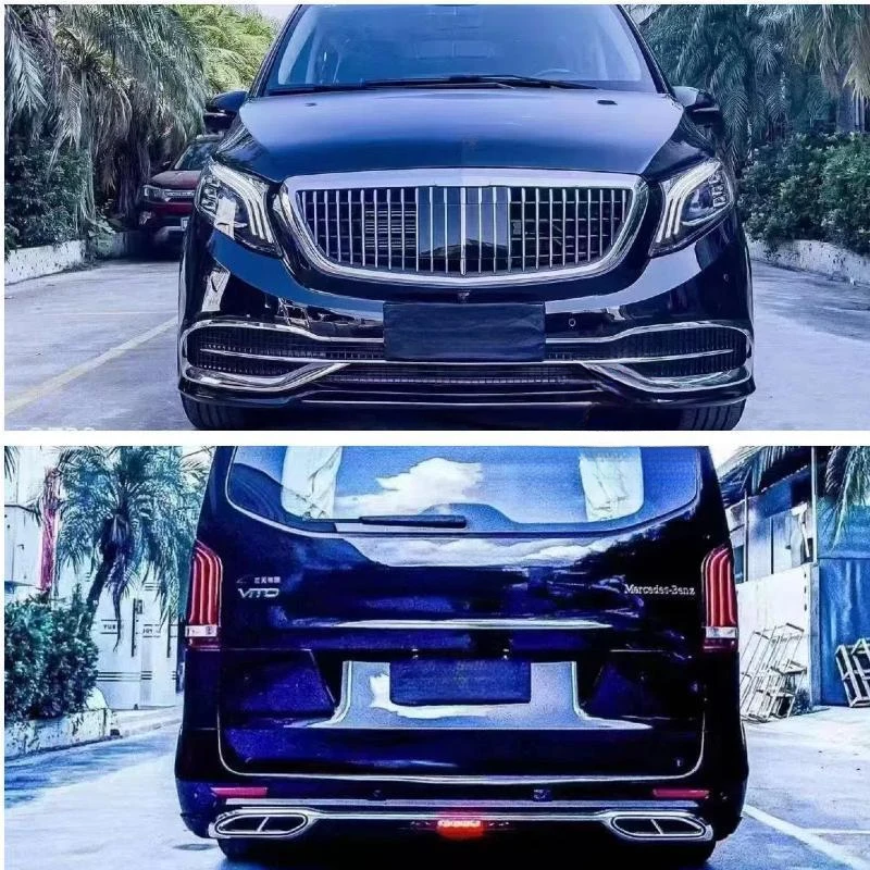 Suitable for Mercedes-Benz Vito V250 V260 2015-2016 MBH Style Screw-On Front Rear Bumper Body Kit Exterior Upgrade Parts