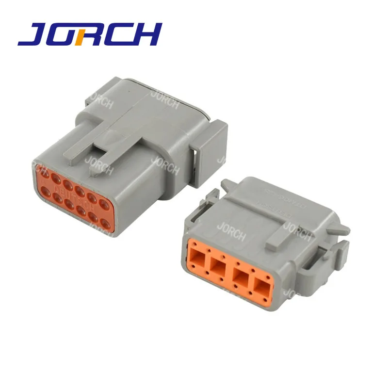 Deutsch DTM impermeável fio conector Kit, plugue selado automotivo com pinos, DTM06-2 3 4 6 8 12S DTM04-2 3 4 6 8 12P, 202pcs