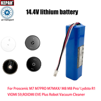 14.4V Original new Li-ion Battery For Lydsto R1,Roidmi Eve Plus ,VIOMI S9 Proscenic M7 MAX, M7 Pro,M8 Pro,U6,Vacuum Cleaner