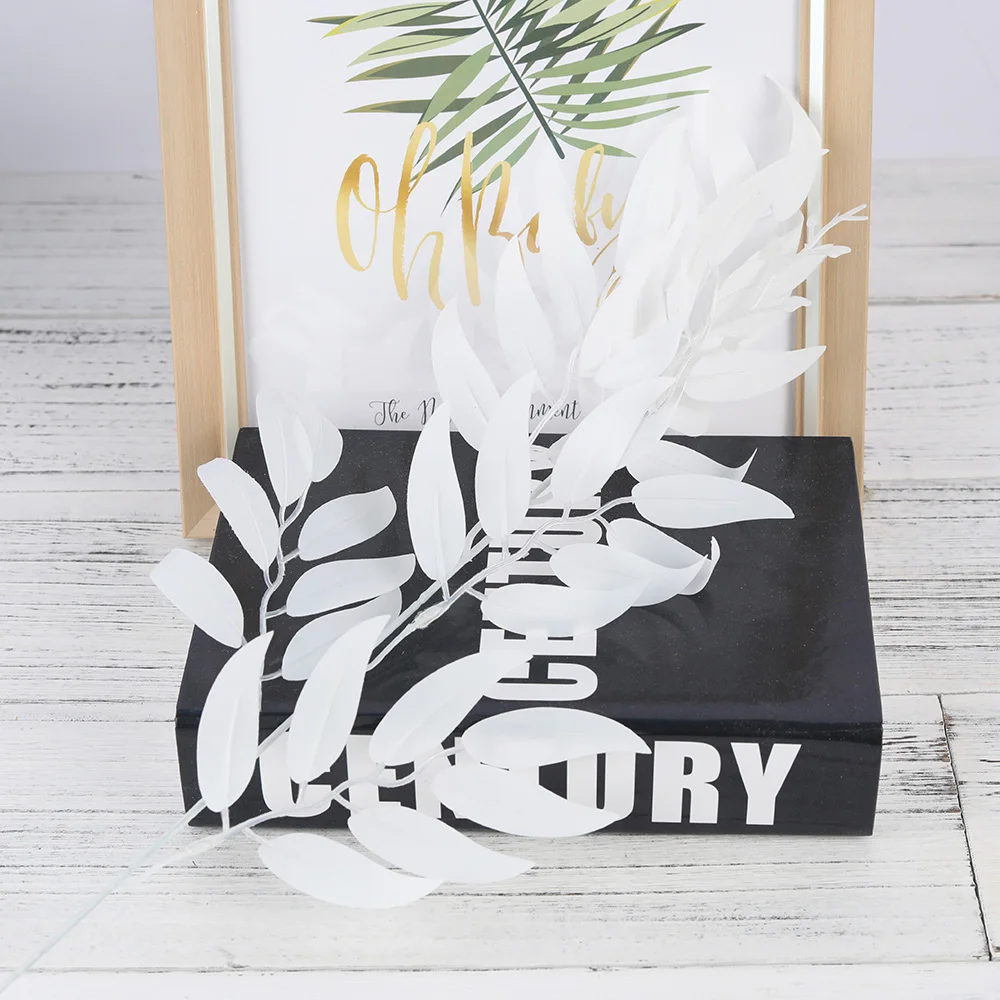 1/5 قطعة نباتات خضراء اصطناعية وهمية أوراق الصفصاف تشكيلة زهور اكسسوارات الزفاف المنزل عيد الميلاد الديكور الزهور وهمية