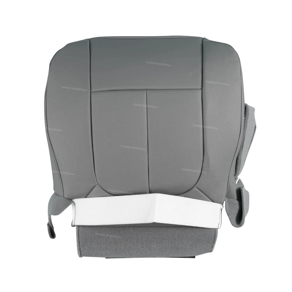 Gray Front Left Or Right Driver Side Bottom Replacement Seat Cover Steel Leather For Ford F150 2011 2012 2013 2014