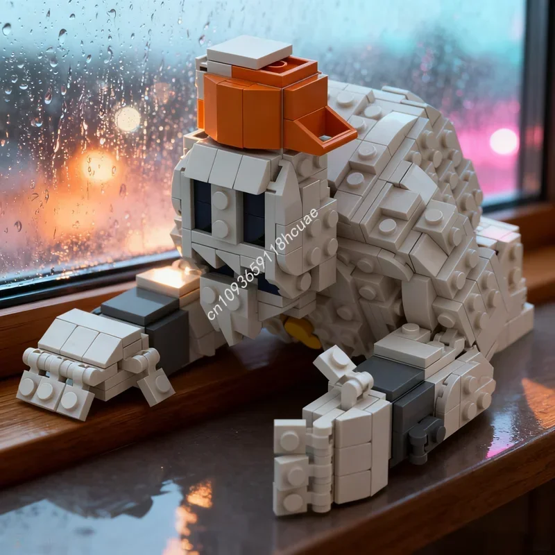 516 Piezas MOC Cuphead Snow Monster Boss Mortimer, Bloques de Construcción de Modelos, Regalos para Festivales, Arquitectura, Ensamblaje, Idea de Bricolaje, Educación