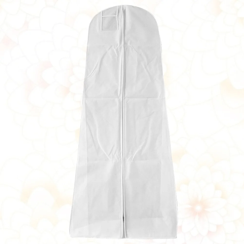 

1Pcs Wedding Dress Dust Cover 170x50x40cm Thickened Nonwoven Storage Bag with Zipper for Bridal Gown Protection Air Circulating