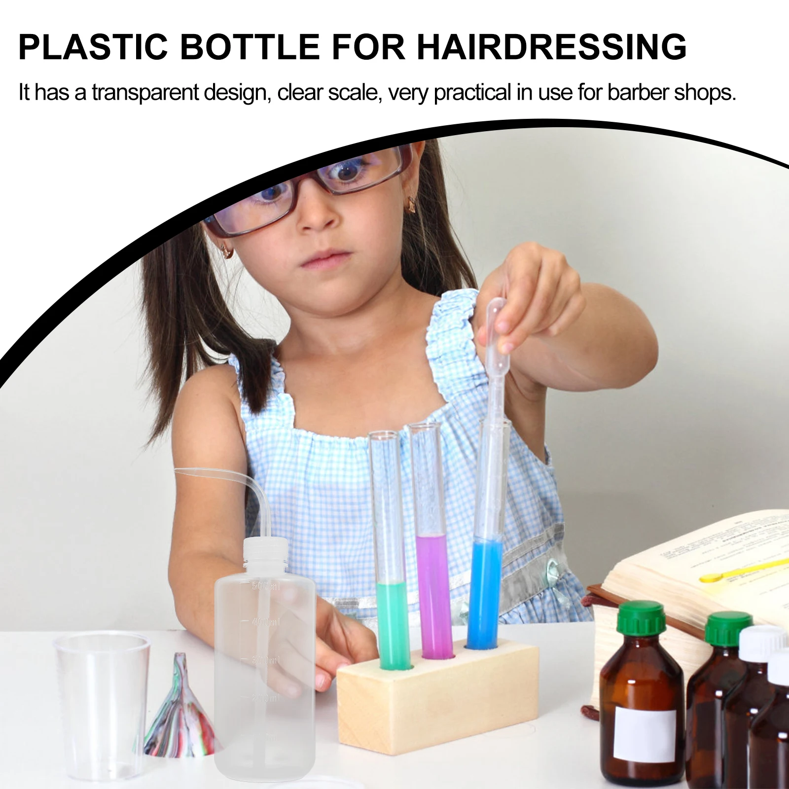

Plastic Washing Bottle With Scale Refillable Empty Squeeze Dispenser For Hairdressing Shampoo Lotion Graduated Liquid Bottle Lab