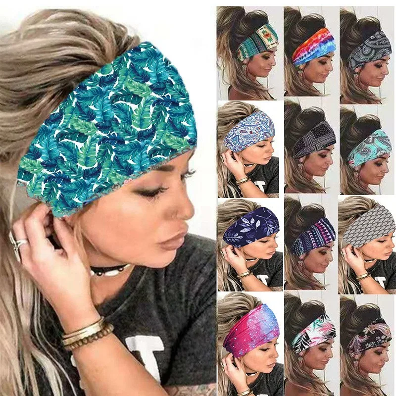Tie Dye-Diadema deportiva para ciclismo y Yoga, banda para el sudor para hombres y mujeres, bandas para el pelo de Yoga, bandas para el sudor para la cabeza, seguridad deportiva