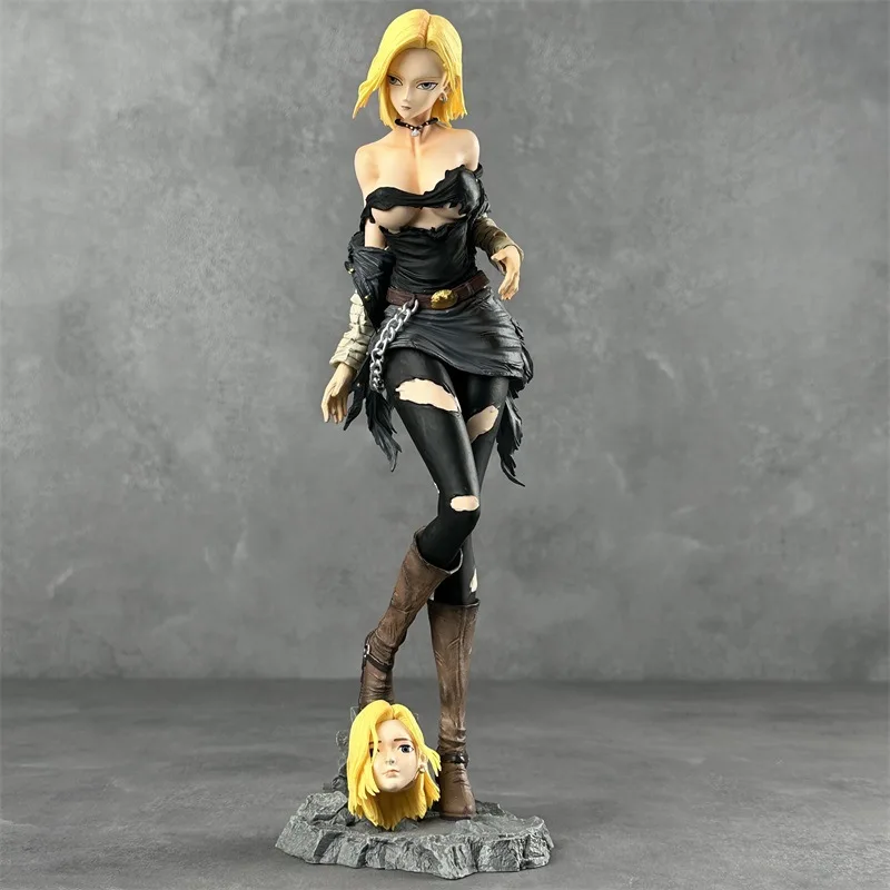

Аниме-фигурка Dragon Ball Android 18, сменная статуэтка с двойной головой, коллекционная модель, настольное украшение, подарок для любителей аниме