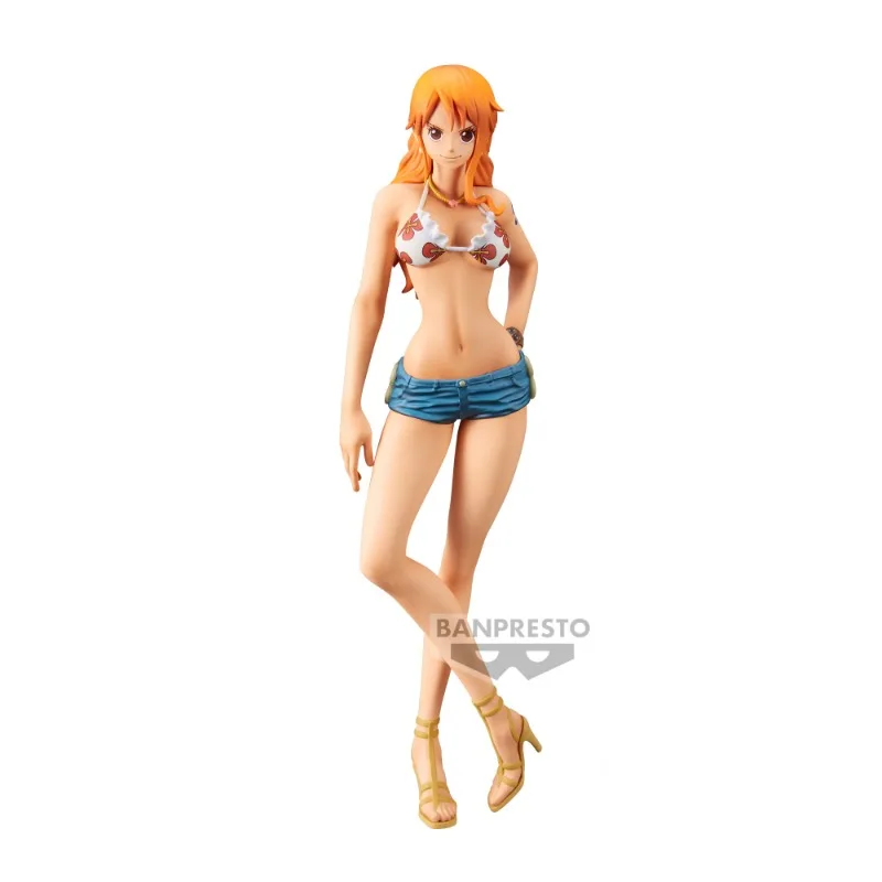 In Stock Bandai BANPRESTO One Piece Grandista Nero Nami Swimsuit Anime Action Figure Toy Gift Model Collection Hobby