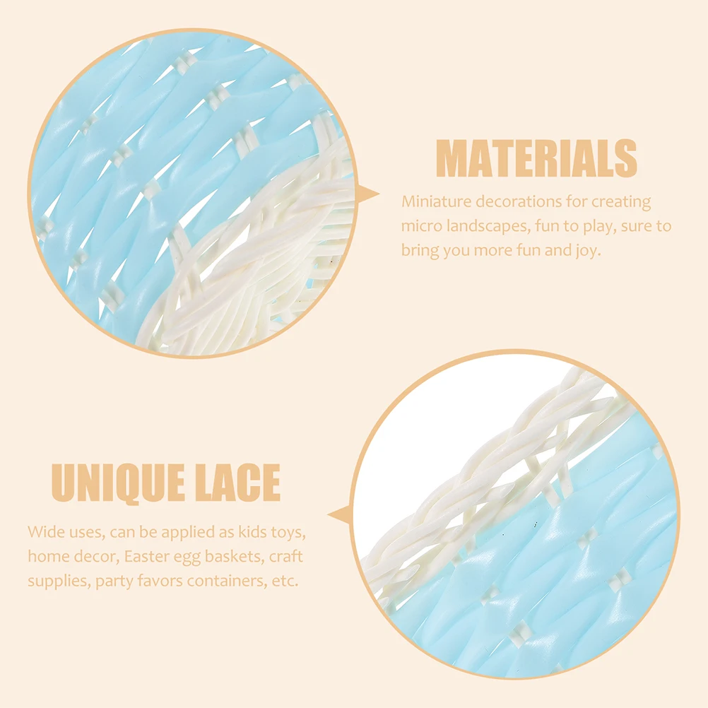 

10Pcs Miniature Baskets Woven Design Easter Egg Holders Home Decoration Party Favors Easter Basket Mini Basket