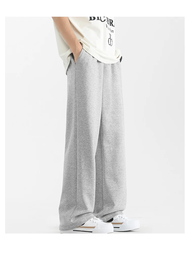 

White Pants Men's Spring and Autumn 2025 New Trendy Brand Loose and Versatile Sports Pants Men's Straight Leg Casual Pants