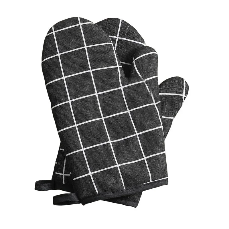 Nordic Style Heat Resistant Oven Gloves Household Kitchen Microwave Anti Scald Mitts for Baking Cooking Roasting Fittings