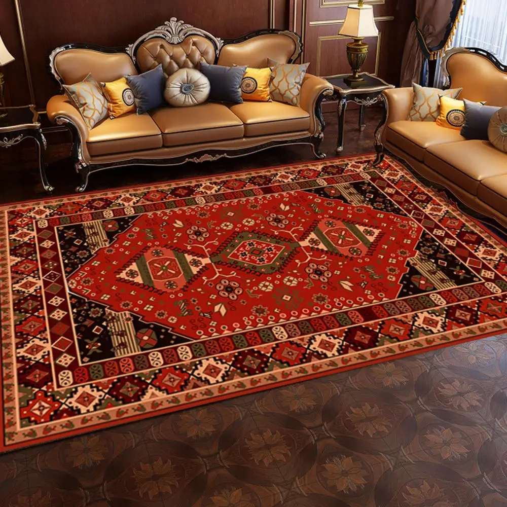 

Crystal Pile Bohemian Ethnic Style Living Room Bedroom Sofa Coffee Table Home Fashion Non-slip Carpet