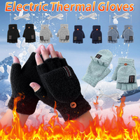 Electric Heated Gloves Hand Warmers Mittens Heater Thermal USB Reusable Winter Warm Heating Laptop for Sports Skiing Gloves