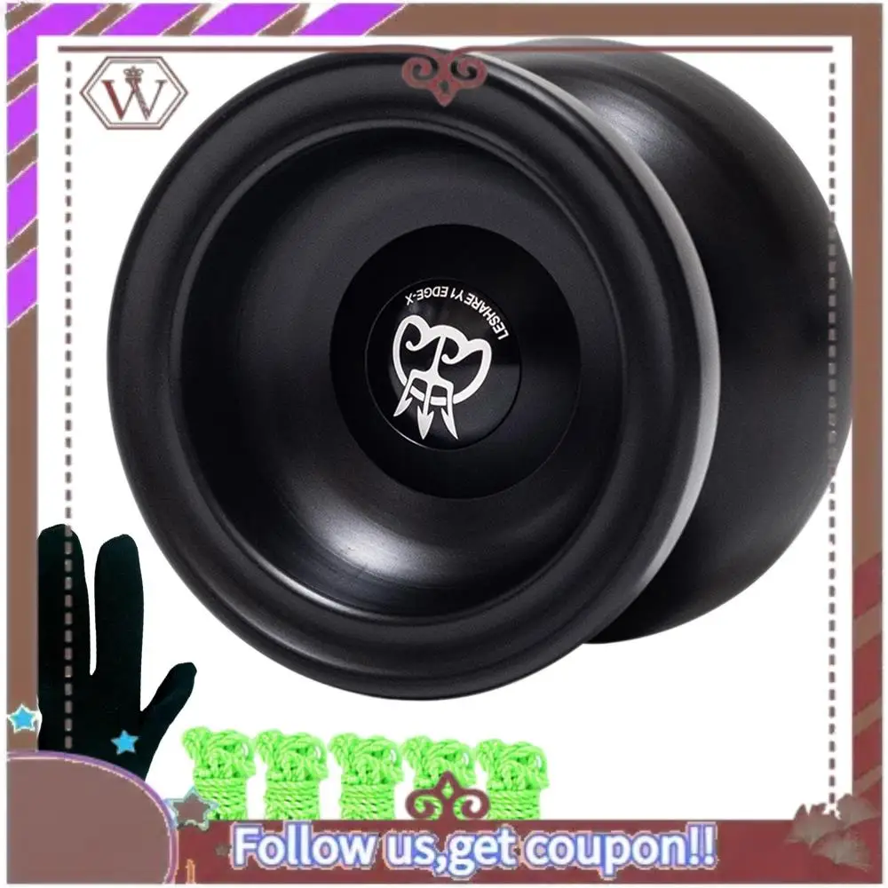 ABBG- يويو احترافي غير مستجعي، يويو من سبائك الألومنيوم + 5 أوتار إضافية + قفازات يويو يويو للاعب المتقدم