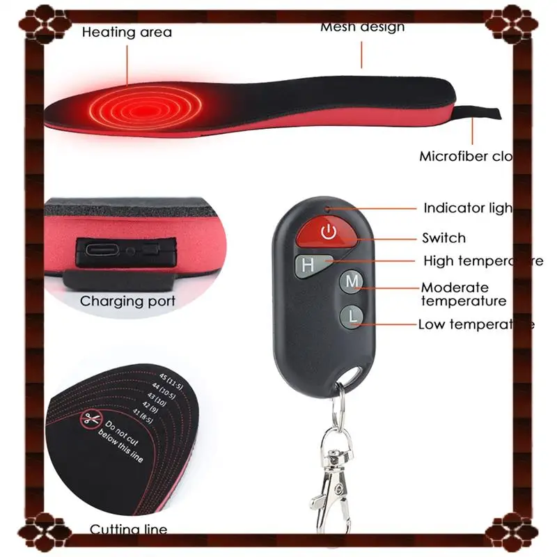 تسليم 24 ساعة نعال حرارية كبيرة الحجم تسخين كهربائيًا لتدفئة القدم أنظمة التحكم في درجة الحرارة والتدفئة الذكية