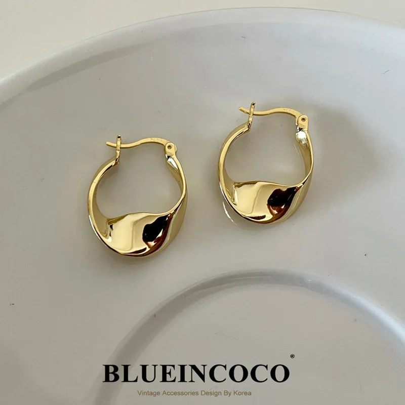 Pendientes de plata de ley 925 para mujer, aretes de forma Irregular, encantadores, personalizados, a la moda, regalo de cumpleaños, joyería fina