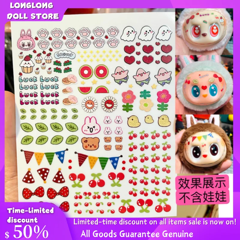 

Suitable 17/38cm Labubu V1v2v3 Replacement Eye Stickers Vinyl Contact Lenses Makeup Eye Stickers Diy Doll Children Gift Toy Cute