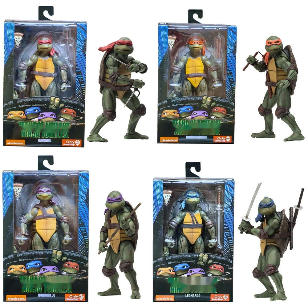 Figura de acción de las Tortugas Ninja de Neca de alta calidad, película 1990, edición limitada, modelo móvil conjunto, adorno decorativo, regalo