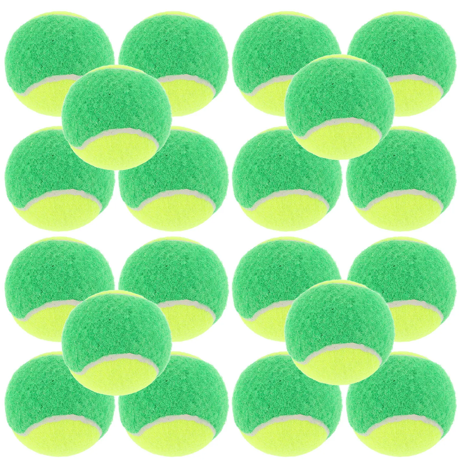 

20Pcs Tennis Training Equipment Beginner Practice Balls for Dog Exercise Outdoor Fetch Games Yellow Green Pet Play Bounce Ball