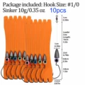10pcs 10g sinker